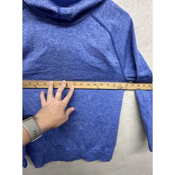 The North Face Womens Hoodie Size Large Go Seamless Pullover Heathered Blue - Picture 6 of 7